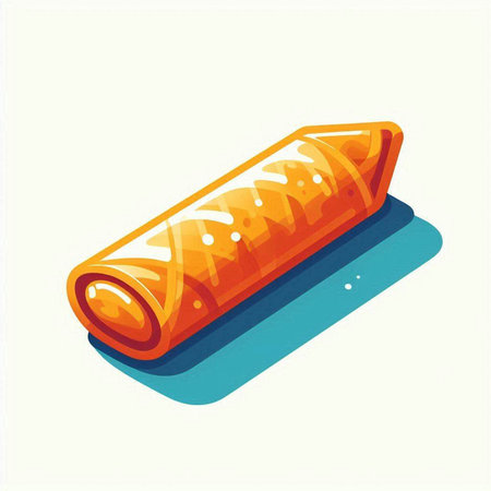 Coffee roll isometric icon. Vector illustration isolated on white background.のイラスト素材