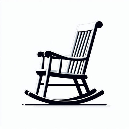 rocking chair isolated on a white background. vector illustration EPS10のイラスト素材