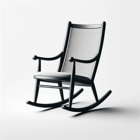 modern rocking chair isolated on a white background. 3d render.のイラスト素材