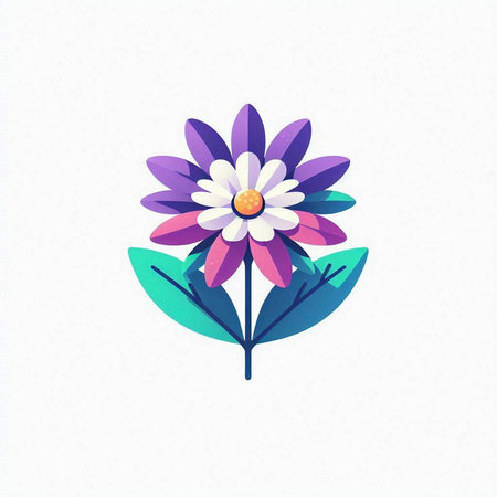 Flower icon. Vector illustration of a flower on a white background.のイラスト素材