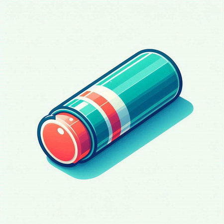 Battery icon. Vector illustration. Isolated on a white background.のイラスト素材