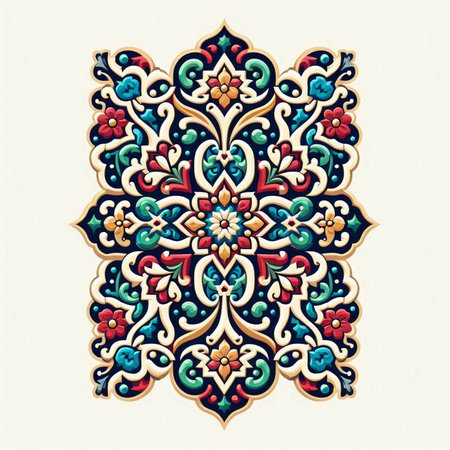 Traditional Persian-Arabic-Turkish-Islamic Pattern. Vector illustrationのイラスト素材