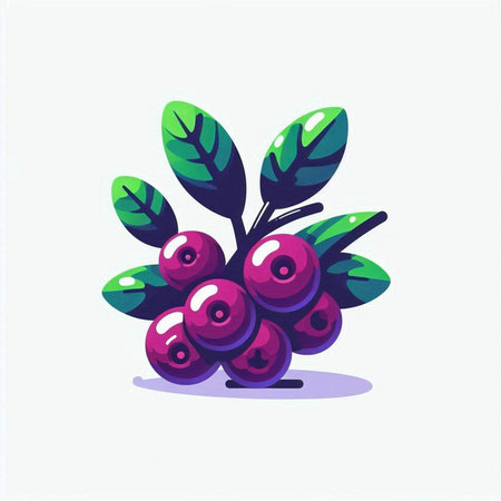 Cranberry vector illustration. Isolated berry on white background.のイラスト素材