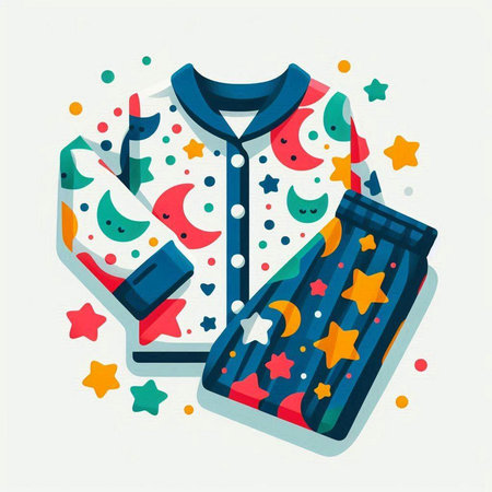 Vector illustration of a t-shirt with a pattern in the form of stars.のイラスト素材