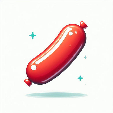 Sausage icon on white background. Illustration. Eps 10のイラスト素材