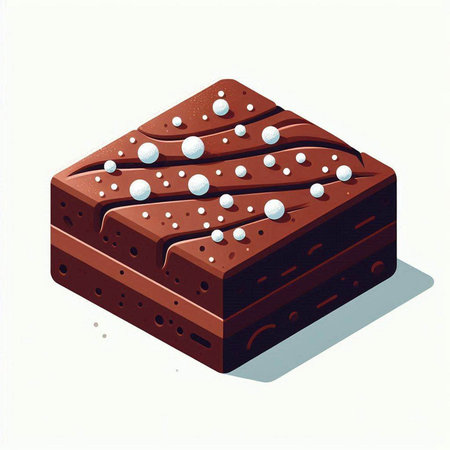 Chocolate cake on a white background. Vector illustration. Eps 10のイラスト素材