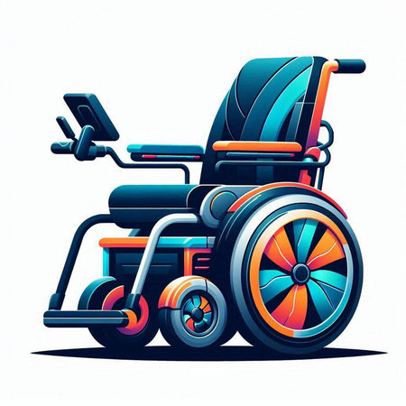 Wheelchair isolated on white background. Vector illustration. EPS 10.のイラスト素材