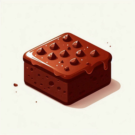 Chocolate cake, vector illustration, eps10, no transparencyのイラスト素材