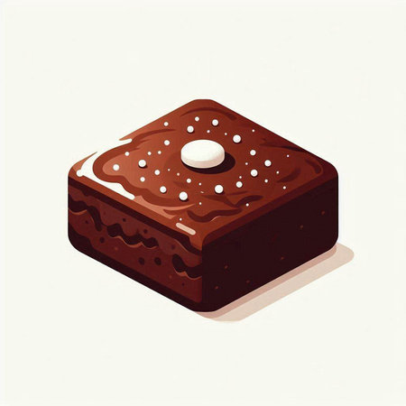 Vector illustration of a chocolate cake on a white background. Vector illustration.のイラスト素材