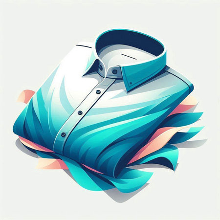 Vector illustration of a man's shirt on a white background. Vector illustration.のイラスト素材