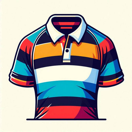 Male polo t-shirt. Vector illustration of a polo shirt.のイラスト素材