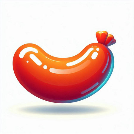 Sausage. Illustration on white background for design and decorationのイラスト素材