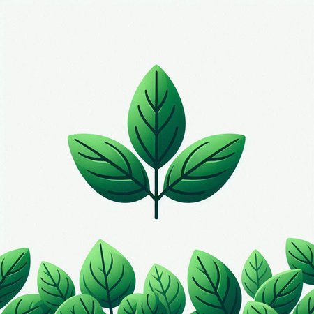 Leaf icon. Ecology concept. Vector illustration on white background.のイラスト素材