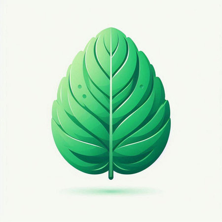 Leaf icon. Ecology symbol. Vector illustration. Eps 10.のイラスト素材