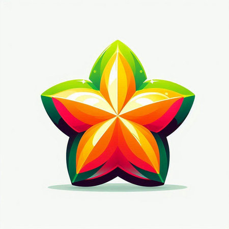Abstract colorful star on white background. Vector illustration. Eps 10.のイラスト素材