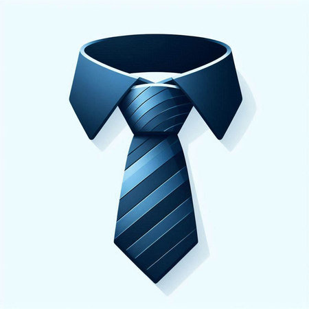 Blue necktie on a white background. Vector illustration. Eps 10.のイラスト素材