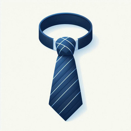 Illustration of a blue necktie on a white background - 3d renderのイラスト素材