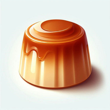 Illustration of a caramel candies isolated on a white background.のイラスト素材