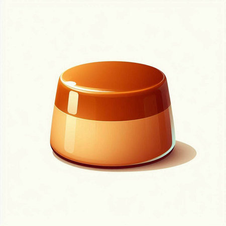 Illustration of a cosmetic cream jar on a white background with shadowのイラスト素材