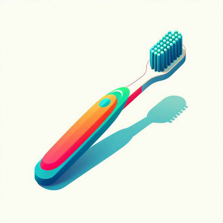 toothbrush with toothpaste on white background, 3d illustrationのイラスト素材