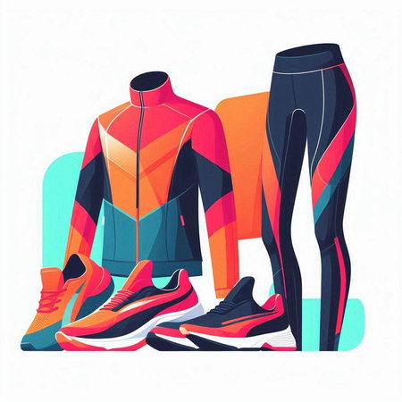 Fashion sportswear. Sportswear. Vector illustration.のイラスト素材