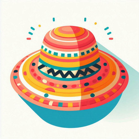 Mexican hat. Cinco de mayo vector illustration.のイラスト素材