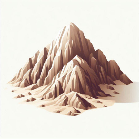 Mountain landscape. 3d vector illustration, eps 10.のイラスト素材