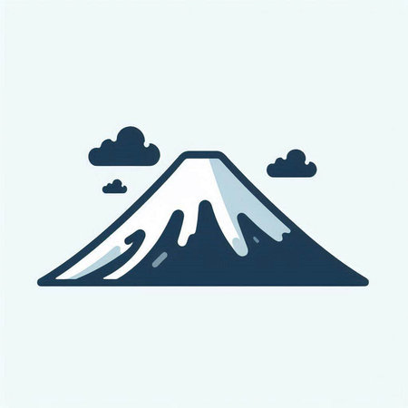 Mountain icon. Flat design style. Made in vector illustration.のイラスト素材