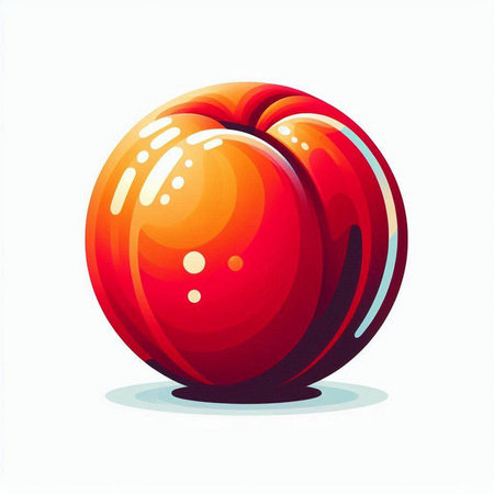 Red apple isolated on white background. Vector illustration. Eps 10.のイラスト素材
