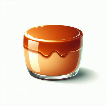 jar of honey on a white background, 3d render, illustrationのイラスト素材