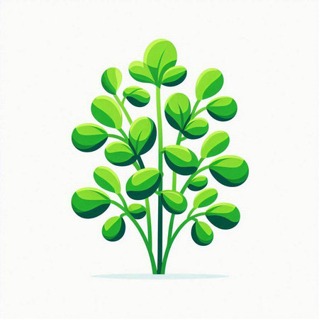 Green tree on a white background. Vector illustration for your design.のイラスト素材