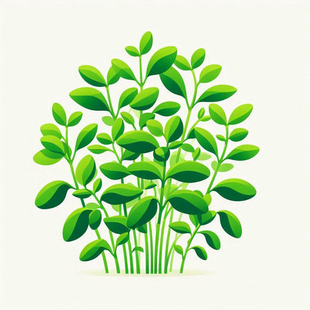 Green sprouts on a white background. Vector illustration. Eps 10のイラスト素材