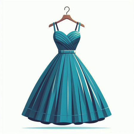 Wedding dress on a hanger. Vector illustration isolated on white background.のイラスト素材