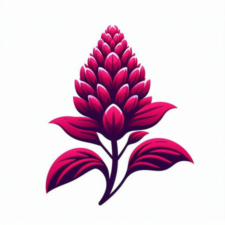 Illustration of a pink flower on a white background. Vector illustrationのイラスト素材