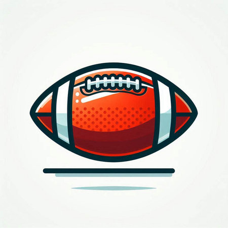 American football ball. Vector illustration. Isolated on white background.のイラスト素材
