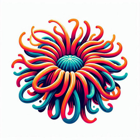 Colorful abstract flower on a white background. Vector illustration for your designのイラスト素材