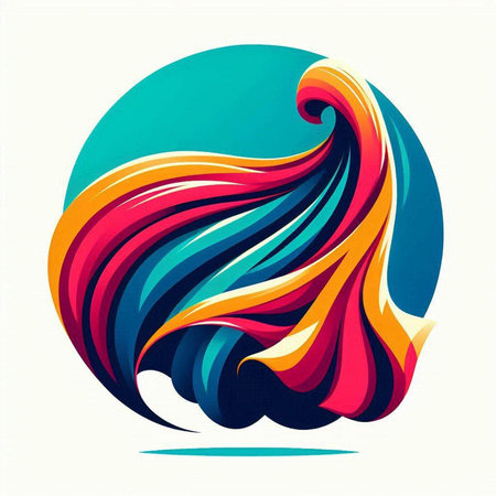 abstract colorful wave on a white background, vector illustration eps10のイラスト素材