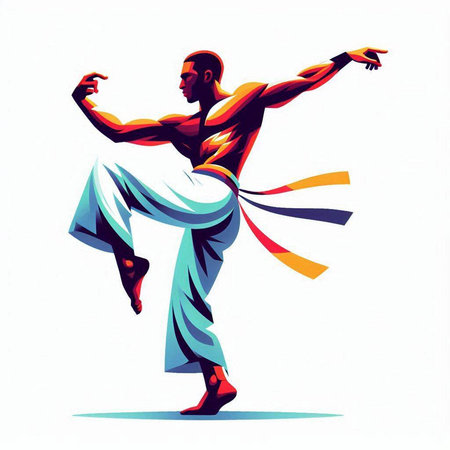 Kung fu master, vector illustration of a kung fu masterのイラスト素材