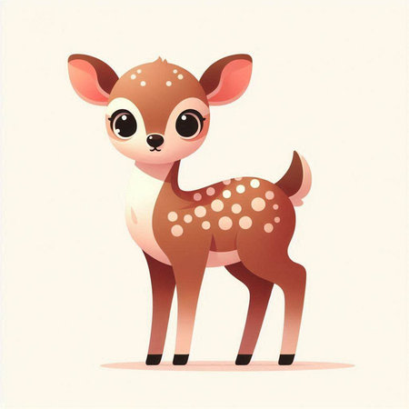 Cute little deer. Cartoon character. Vector illustration. EPS10のイラスト素材