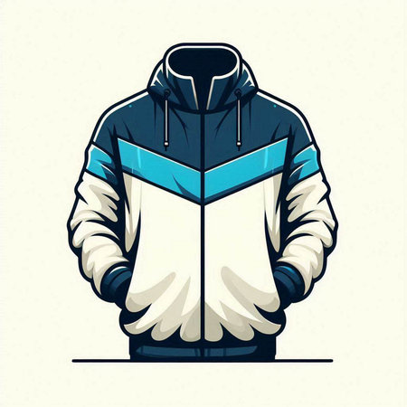 Sport jacket vector illustration isolated on white background. Sportswear.のイラスト素材