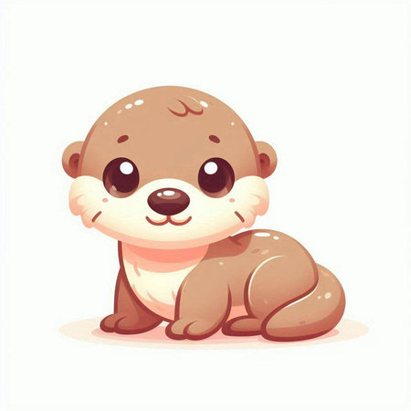 Cute little baby vector illustration. Adorable little baby character.のイラスト素材