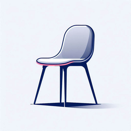 Illustration of a modern chair on a white background. Vector illustrationのイラスト素材