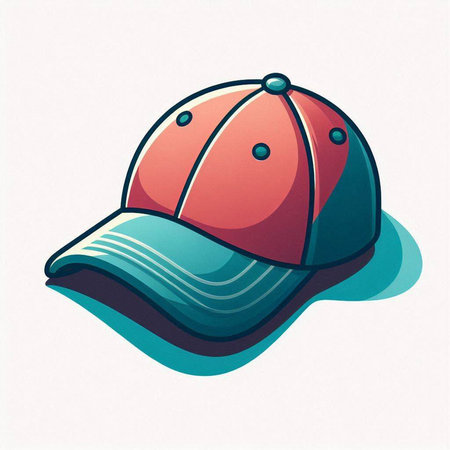 Illustration of a cap on a white background, vector illustration.のイラスト素材