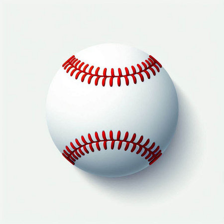 Baseball ball isolated on white background. Vector illustration. Eps 10.のイラスト素材
