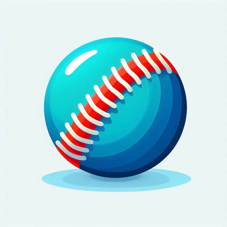 Baseball ball on white background. Vector illustration. EPS 10.のイラスト素材