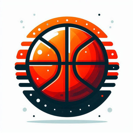 Basketball ball vector icon. Sport symbol. Vector illustration of basketball ball.のイラスト素材