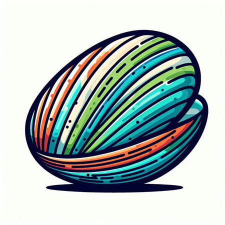 Easter egg on white background. Vector illustration in doodle style.のイラスト素材