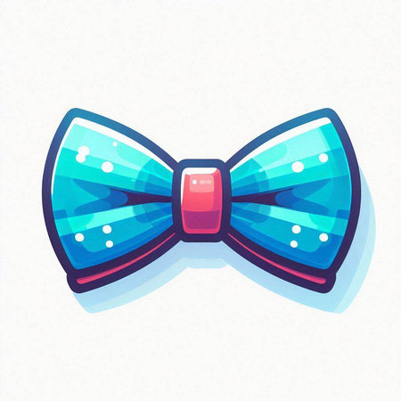 Illustration of a bow tie on a white background. Vector illustrationのイラスト素材
