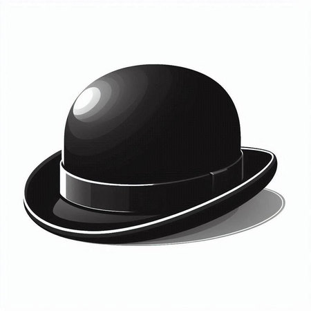 Illustration of a black hat isolated on a white background - vectorのイラスト素材