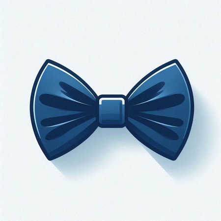Blue bow tie isolated on white background. Vector illustration. Eps 10.のイラスト素材
